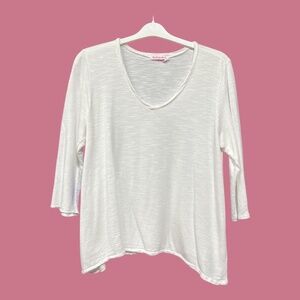 Fresh Produce White 3/4 Sleeve Tunic